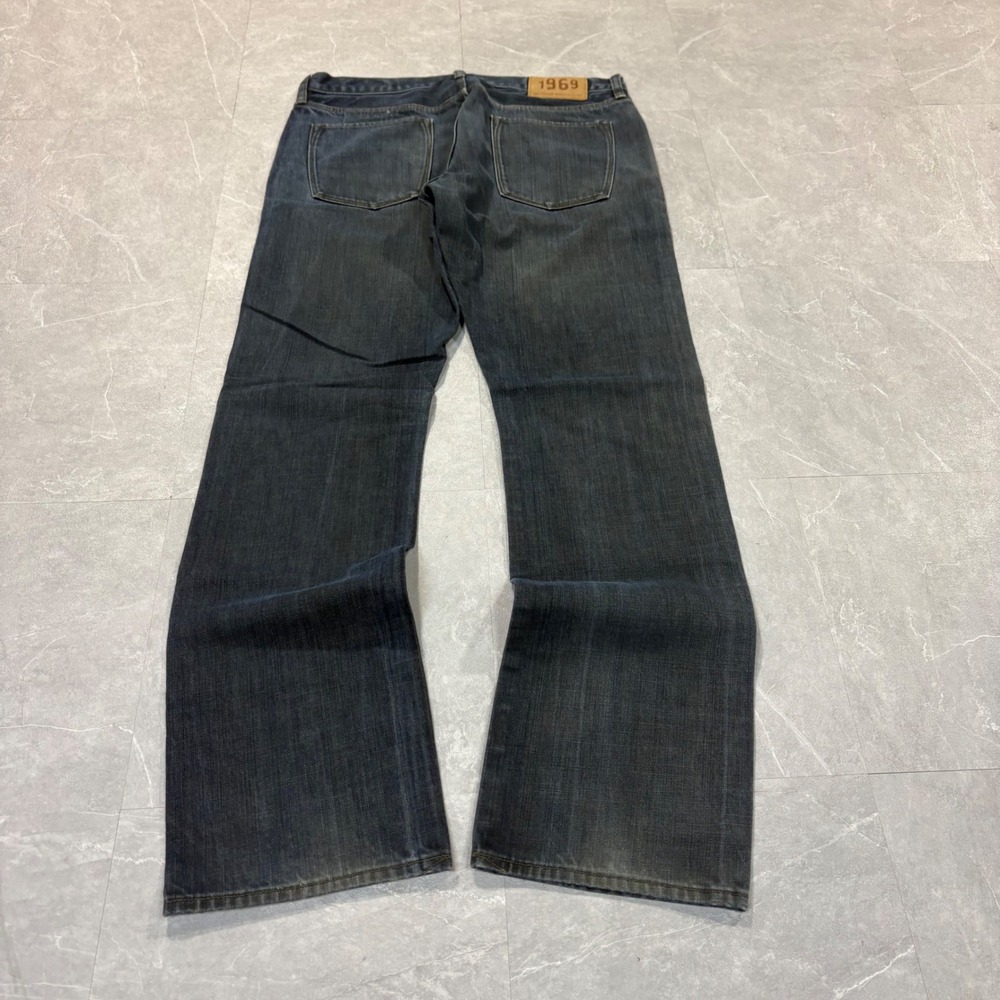 Gap 1969 Mens Jeans 34x34 Dark Wash Low Rise Straight Fit 100% Cotton 54023 G
